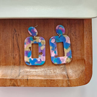 WATERCOLOR PINK EARRINGS