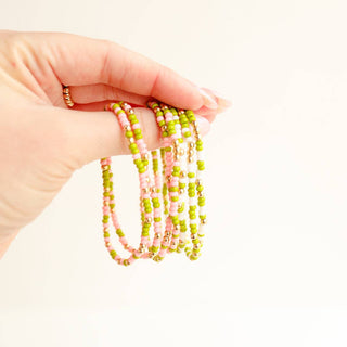 Lime and White Green Sprinkle Bracelet