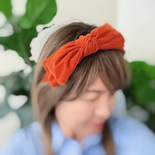 VELVET BOW HEADBAND