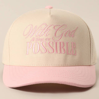WITH GOD ALL THINGS ARE POSSIBLE CAP