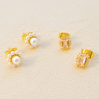 FLOWER STUD EARRING SET