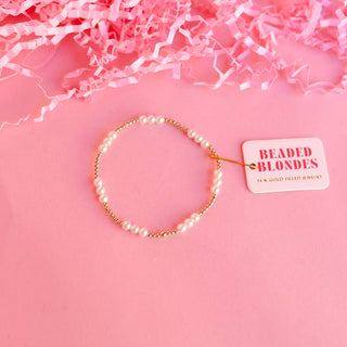 ILY Pearl Bracelet in Gold