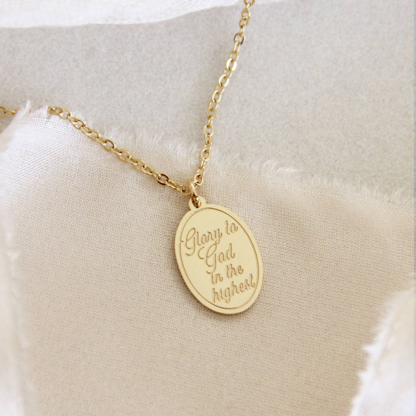 Gloria In Excelsis Deo Necklace, Glory to God in the Highest