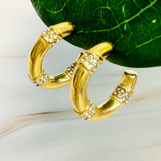 LOVELY BAMBOO SPARKLE EARRINGS