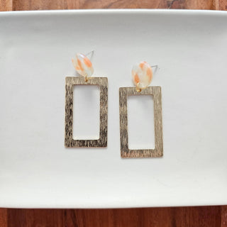 ORANGE DREAM GOLD EARRINGS