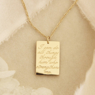 I Can Do All Things Through Him Necklace, Philippians 4:13